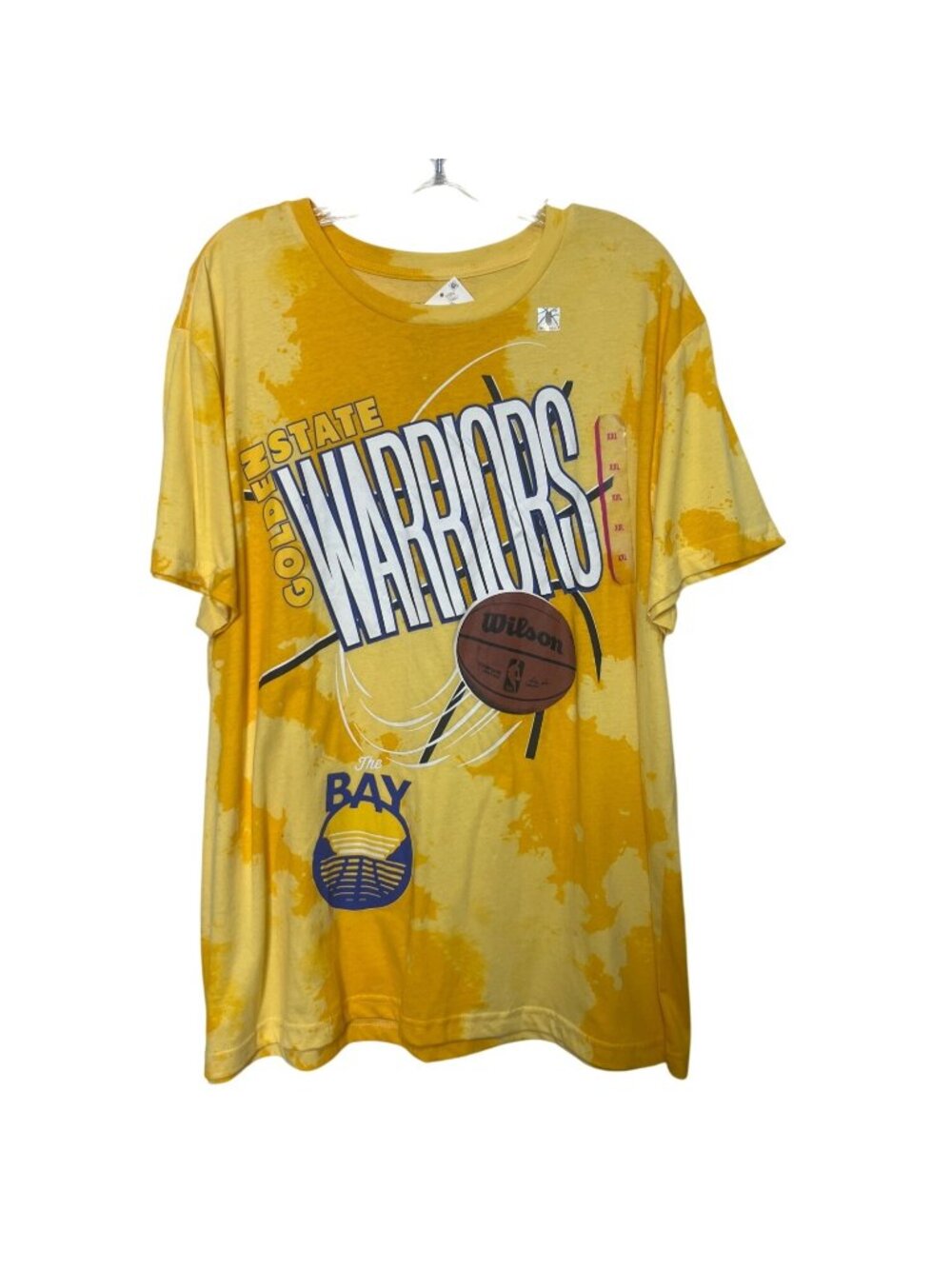 Golden State Warriors Tshirt NBA Mens XXL Yellow New Tie Dye Basketball Graphic